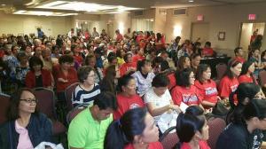 Local 5 members packed the latest negotiations meeting between Local 5 and Kaiser Permanente.